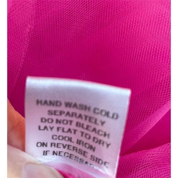 VICI Women's Hot Pink Strapless Tiered Tulle Mini Dress Size Small Barbie Core - Picture 7 of 12